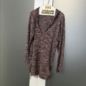 Next Multicolor Knit Hoodie Blouse